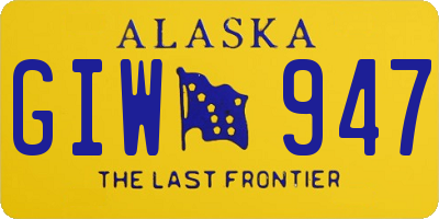 AK license plate GIW947