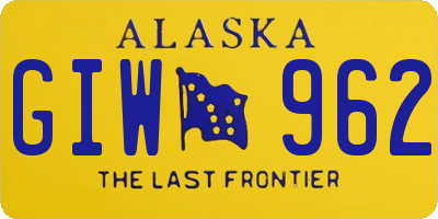 AK license plate GIW962
