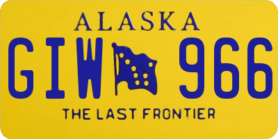 AK license plate GIW966
