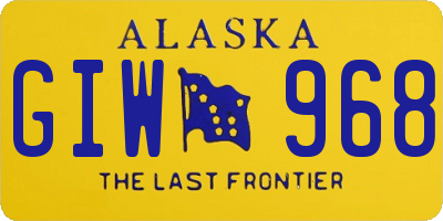 AK license plate GIW968