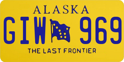 AK license plate GIW969