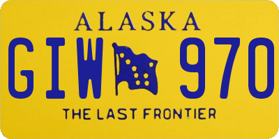 AK license plate GIW970
