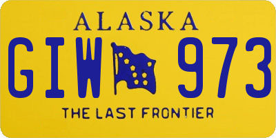 AK license plate GIW973