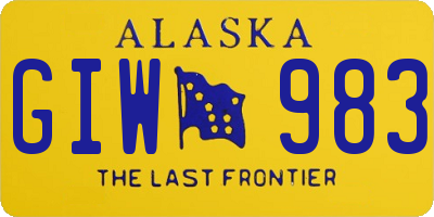 AK license plate GIW983