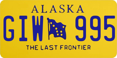 AK license plate GIW995
