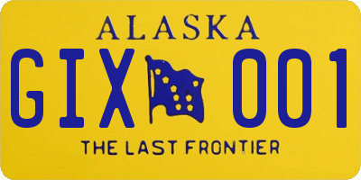 AK license plate GIX001