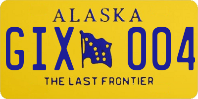 AK license plate GIX004