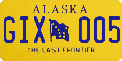 AK license plate GIX005