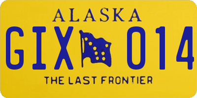 AK license plate GIX014