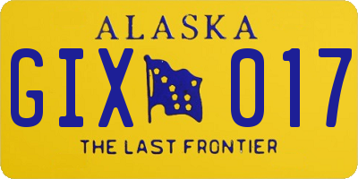 AK license plate GIX017