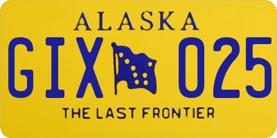 AK license plate GIX025
