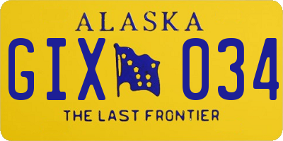 AK license plate GIX034