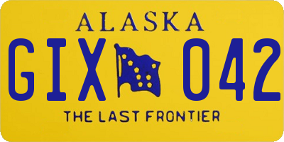 AK license plate GIX042