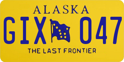 AK license plate GIX047