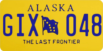 AK license plate GIX048