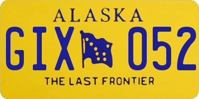 AK license plate GIX052