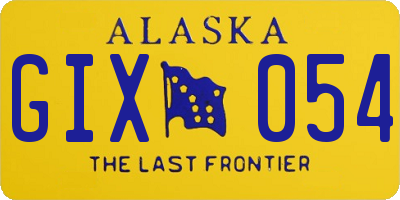 AK license plate GIX054