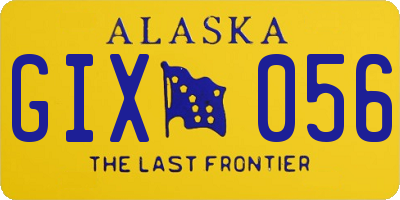 AK license plate GIX056