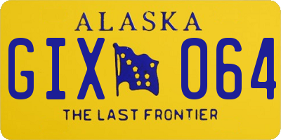 AK license plate GIX064