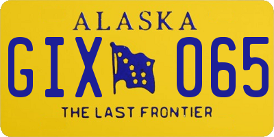 AK license plate GIX065