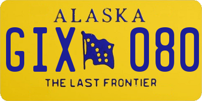 AK license plate GIX080