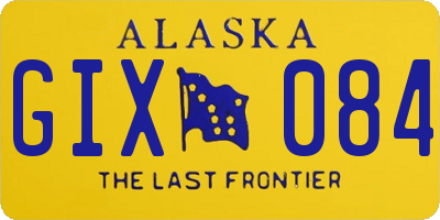 AK license plate GIX084