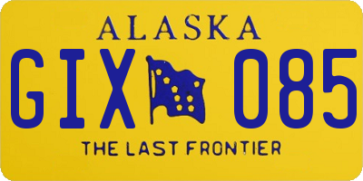 AK license plate GIX085