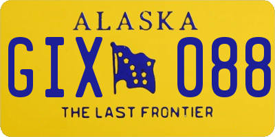 AK license plate GIX088