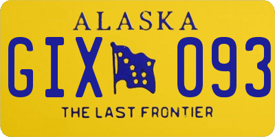 AK license plate GIX093