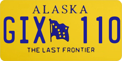 AK license plate GIX110