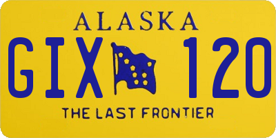 AK license plate GIX120