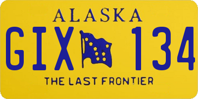 AK license plate GIX134