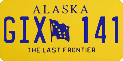 AK license plate GIX141