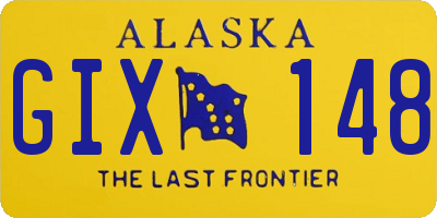 AK license plate GIX148