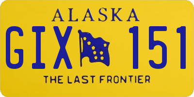 AK license plate GIX151