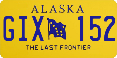 AK license plate GIX152