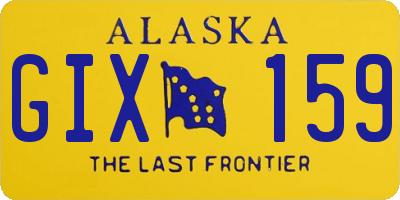 AK license plate GIX159