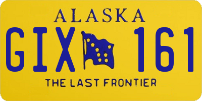 AK license plate GIX161
