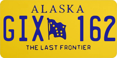 AK license plate GIX162