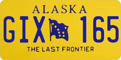 AK license plate GIX165