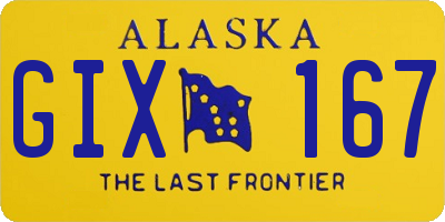 AK license plate GIX167