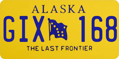 AK license plate GIX168
