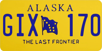 AK license plate GIX170
