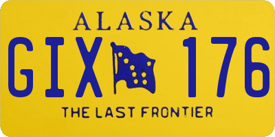 AK license plate GIX176