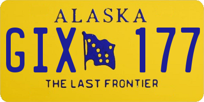 AK license plate GIX177