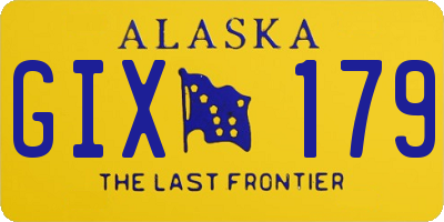 AK license plate GIX179