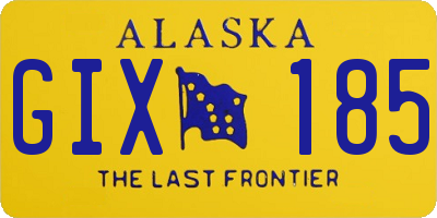 AK license plate GIX185