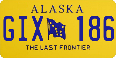 AK license plate GIX186