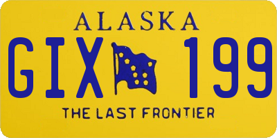 AK license plate GIX199