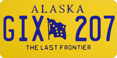 AK license plate GIX207